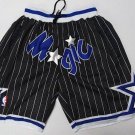 Men's Orlando Magic Black Throwback Basketball Shorts Embroidered