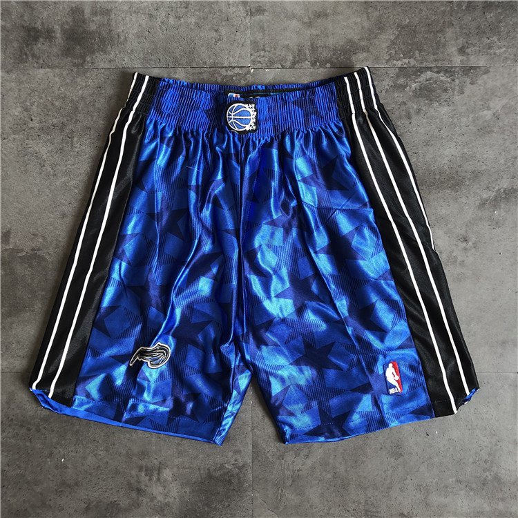 Men's Orlando Magic Dark Stars Blue Throwback Basketball Shorts Stitched