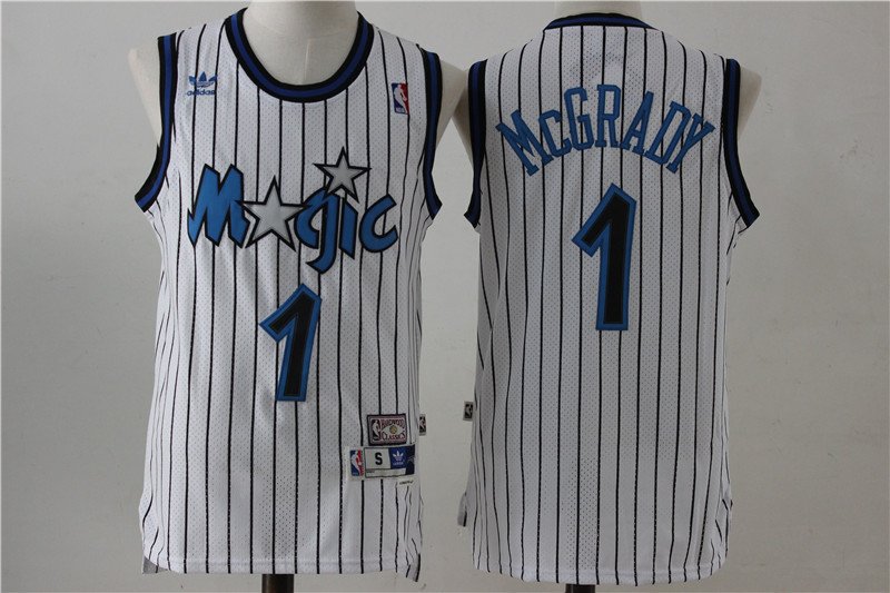 Men's Orlando Magic Tracy McGrady White Throwback Basketball Jersey Embroidered