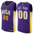 Men's Pelicans Personalized Custom Purple City Edition jersey