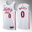 Men's Philadelphia 76ers #0 Tyrese Maxey White 202223 City Edition Stitched Basketball Jersey