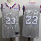 Men's Philadelphia 76ers Jimmy Butler Gray City Edition Basketball Jersey Embroidered