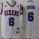 Men's Philadelphia 76ers Julius Erving White Throwback Basketball Jerseys Embroidered