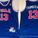 Men's Philadelphia 76ers Wilt Chamberlain Blue Throwback Jersey Embroidered