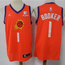 Men's Phoenix Suns #1 Booker Orange Game 2021 Jersey