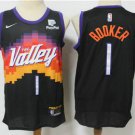 Men's Phoenix Suns #1 Devin Booker Black 2021 City Edition Swingman Jersey