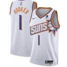 Men's Phoenix Suns #1 Devin Booker White 2023 Association Edition Stitched Basketball Jersey