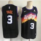 Men's Phoenix Suns #3 Chris Paul Black 2021 City Edition Swingman Jersey With The Sponsor Logo