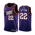 Men's Phoenix Suns #22 Deandre Ayton 2022-23 Purple 75th Anniversary Icon Edition Stitched Jersey