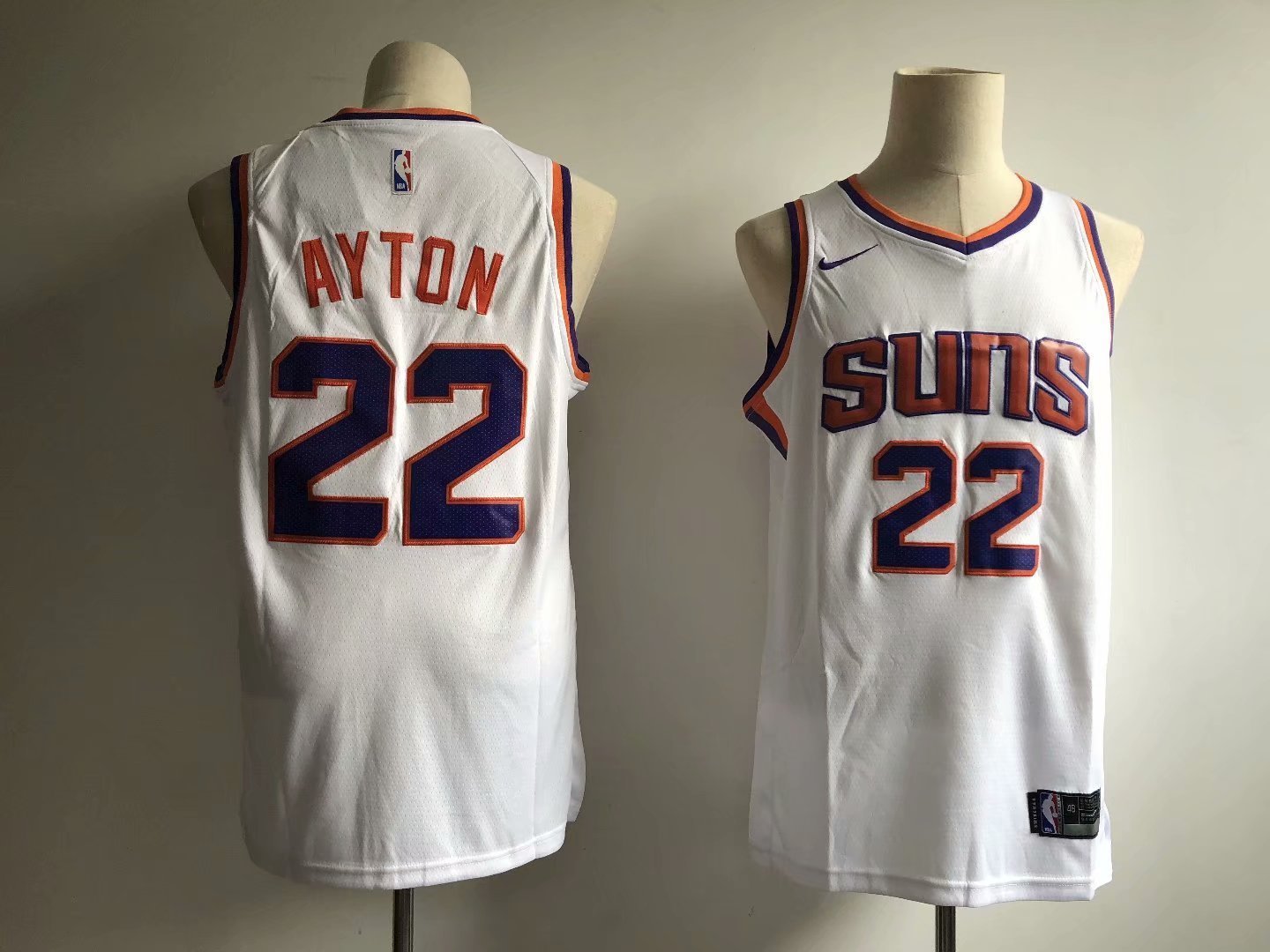 Men's Phoenix Suns Deandre Ayton White Basketball Jersey Embroidered