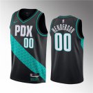 Men's Portland Trail Blazers #00 Scoot Henderson Black 2023 Draft City Edition Stitched Jersey
