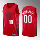Men's Portland Trail Blazers #00 Scoot Henderson Red 2023 Draft Statement Edition Stitched Jersey