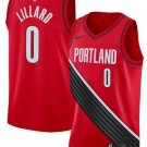 Men's Portland Trail Blazers #0 Damian Lillard Red Statement Edition Stitched Basketball Jersey