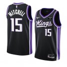 Men's Sacramento Kings #15 Davion Mitchell Black 202324 Icon Edition Swingman Stitched Jersey