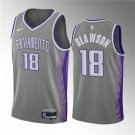 Men's Sacramento Kings #18 Jalen Slawson Grey 2023 Draft City Edition Stitched Basketball Jersey