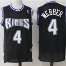 Men's Sacramento Kings Chris Webber Black Throwback Basketball Jerseys Embroidered