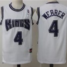 Men's Sacramento Kings Chris Webber White Throwback Basketball Jerseys Embroidered