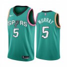 Men's San Antonio Spurs #5 Dejounte Murray 202223 Teal City Edition Stitched Jersey