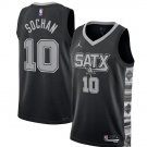 Men's San Antonio Spurs #10 Jeremy Sochan Black 202223 Statement Edition Stitched Basketball Jersey