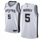 Mens San Antonio Spurs 5 Dejounte Murray Swingman White Home Jersey Association Edition