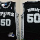 Men's San Antonio Spurs David Robinson Black Throwback Basketball Jersey Embroidered