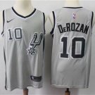 Men's San Antonio Spurs DeMar DeRozan Gray Basketball Jersey Embroidered