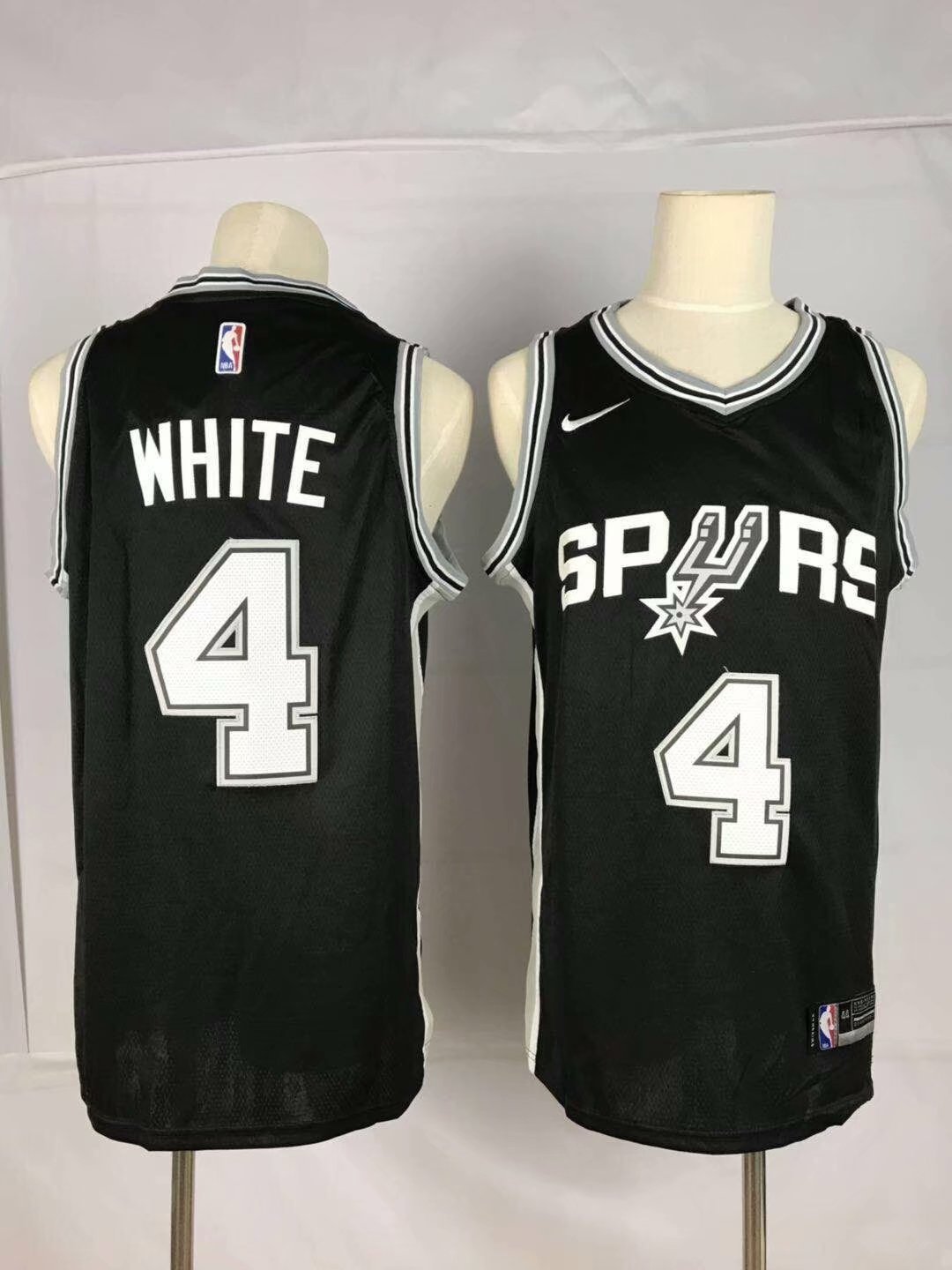 Men's San Antonio Spurs Derrick White Black Basketball Jersey Stitched