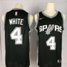 Men's San Antonio Spurs Derrick White Black Basketball Jersey Stitched