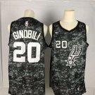 Men's San Antonio Spurs Manu Ginobili Camo City Edition Basketball Jersey Embroidered