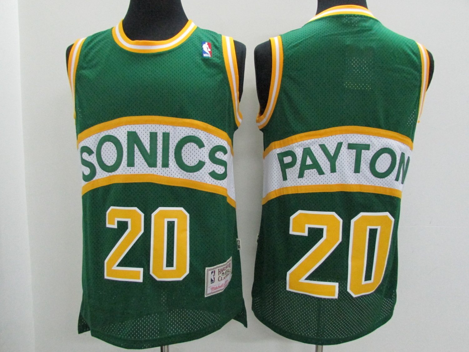 Men's Seattle SuperSonics Gary Payton Green Throwback Basketball Jersey Embroidered