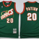 Men's Seattle SuperSonics Gary Payton Green Throwback Basketball Jerseys Embroidered