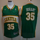 Men's Seattle SuperSonics Kevin Durant Green Throwback Basketball Jersey Embroidered