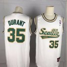 Men's Seattle SuperSonics Kevin Durant White Throwback Basketball Jersey Embroidered
