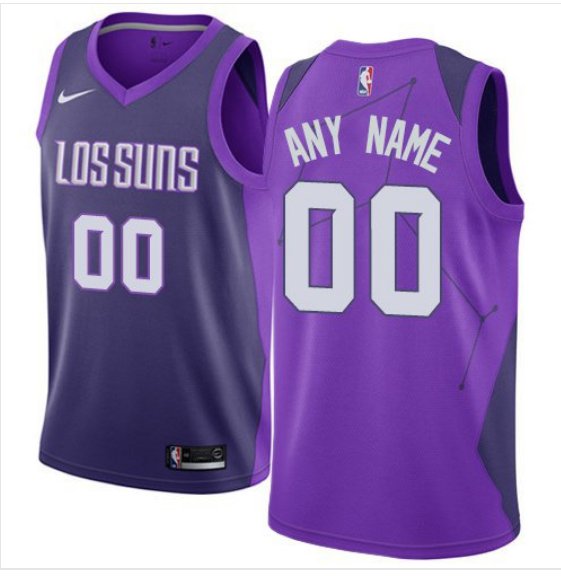 Men's Suns Personalized Custom Purple City Edition Jersey