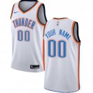 Men's Thunder Personalized Custom White Association Edition jersey