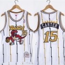 Men's Toronto Raptors #15 Vince Carter White Throwback Stitched Jersey