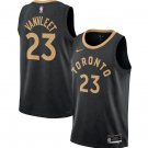Men's Toronto Raptors #23 Fred VanVleet 202223 City Edition Black Stitched Basketball Jersey