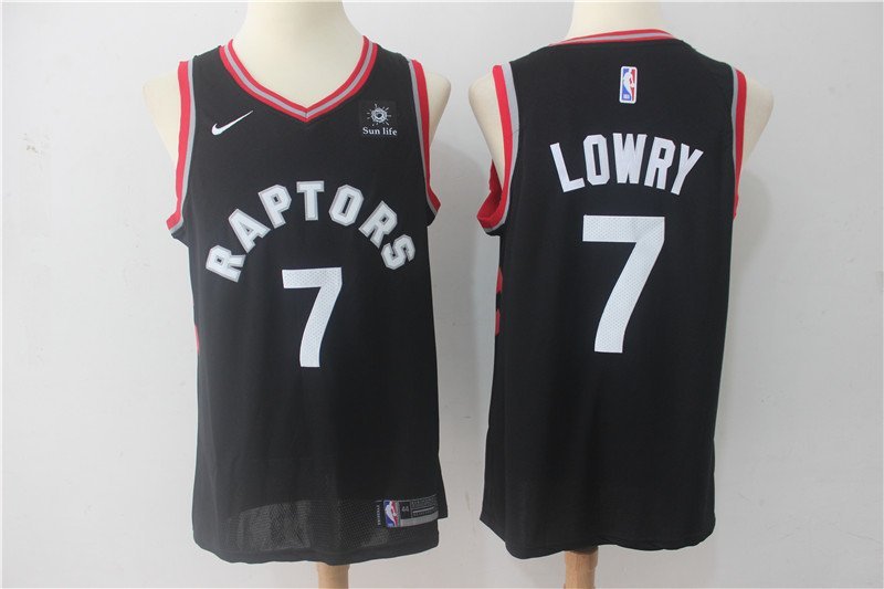 Men's Toronto Raptors Kyle Lowry Black Basketball Jersey Embroidered