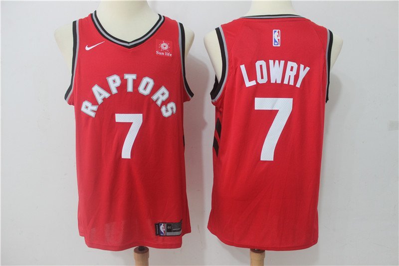 Men's Toronto Raptors Kyle Lowry Red Basketball Jersey Embroidered