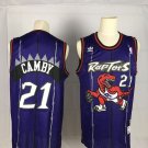 Men's Toronto Raptors Marcus Camby Purple Throwback Basketball Jersey Embroidered