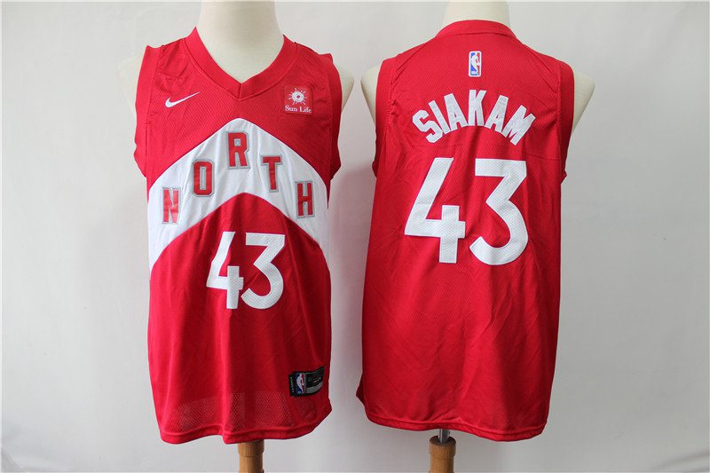 Men's Toronto Raptors Pascal Siakam Red Earned Basketball Jersey Embroidered
