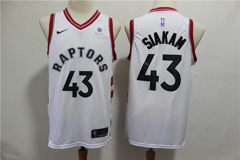 Men's Toronto Raptors Pascal Siakam White Basketball Jersey Embroidered