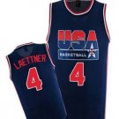 Men's USA 1992 Olympic Dream Team Christian Laettner Navy Jersey Embroidered