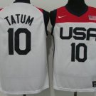 Men's USA Basketball #10 Jayson Tatum 2021 White Tokyo Olympics Stitched Home Jersey