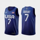Men's USA Team #7 Kevin Durant Away Blue 2021 Tokyo Olympics Jersey