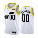 Men's Utah Jazz #00 Jordan Clarkson 202223 White Association Edition Stitched Basketball Jersey