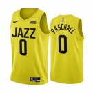 Men's Utah Jazz #0 Eric Paschall 202223 Yellow Icon Edition Stitched Basketball Jersey