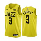 Men's Utah Jazz #3 Trent Forrest 202223 Yellow Icon Edition Stitched Basketball Jersey