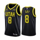 Men's Utah Jazz #8 Rudy Gay 202223 Black Statement Edition Stitched Basketball Jersey