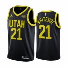 Men's Utah Jazz #21 Hassan Whiteside 202223 Black Statement Edition Stitched Basketball Jersey